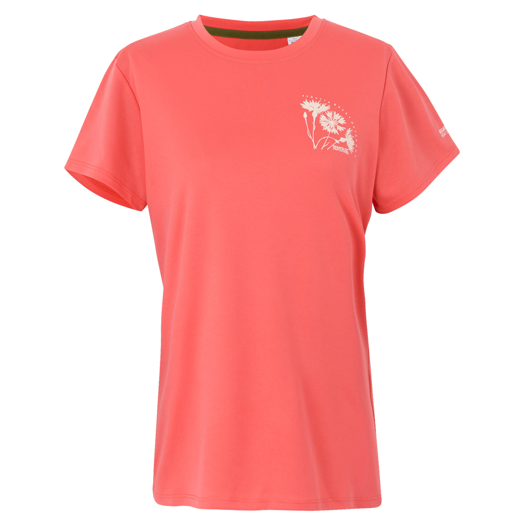 REGATTA Womens/Ladies Fingal IX Flowers TShirt (Peach Bloom)