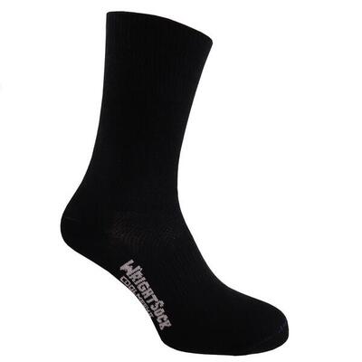 Wrightsock coolmesh crew - zwart - dubbellaags anti-blaar sokken