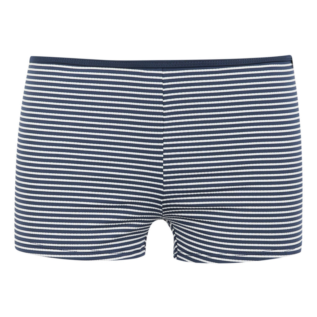 Womens/Ladies Striped Bikini Bottoms (Navy/White)