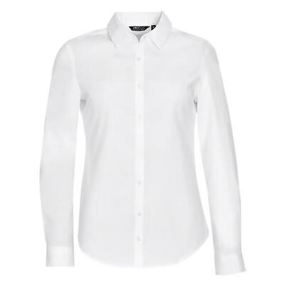 Dames blake stretch shirt met lange mouwen (wit)