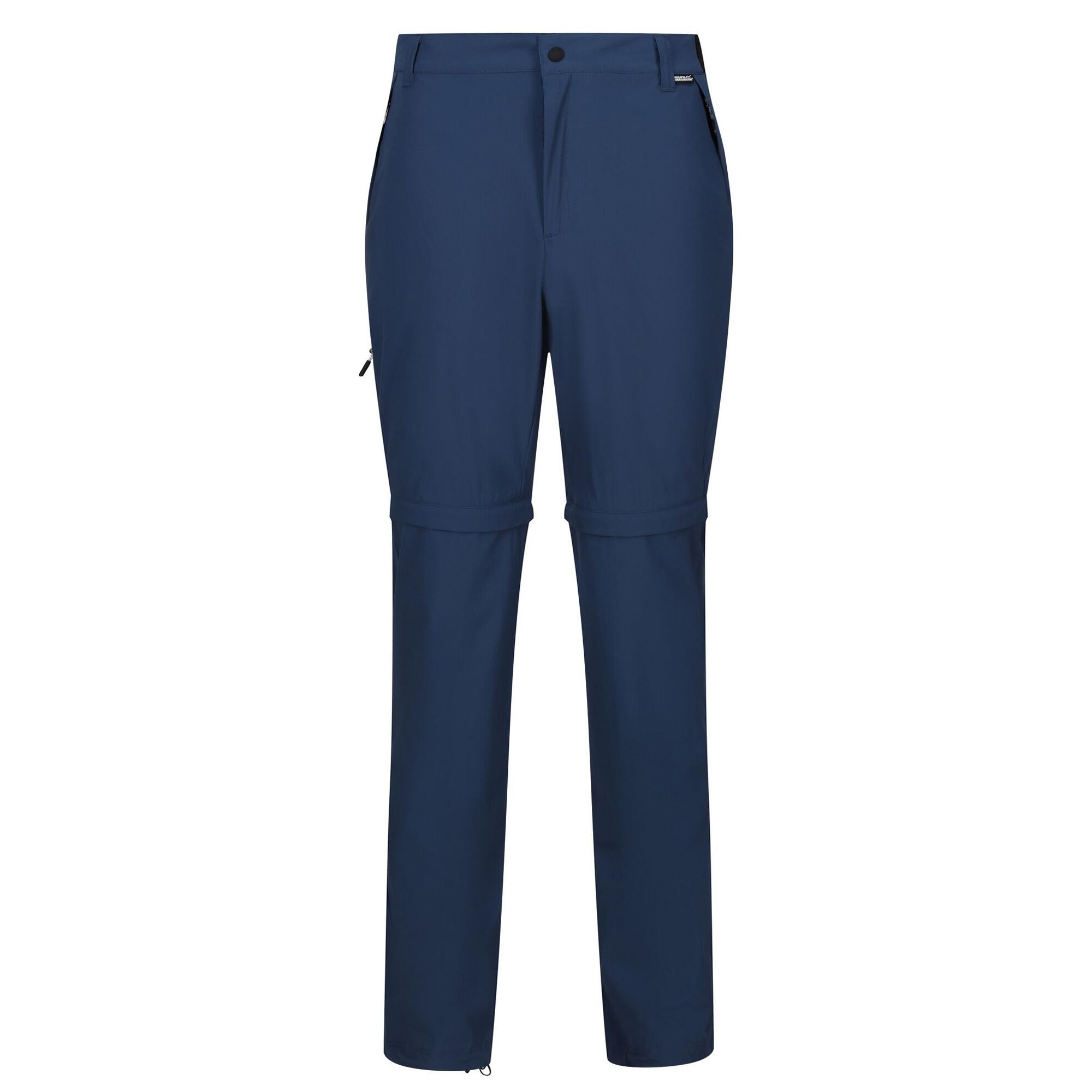REGATTA Mens Travel Light ZipOff Trousers (Moonlight Denim)