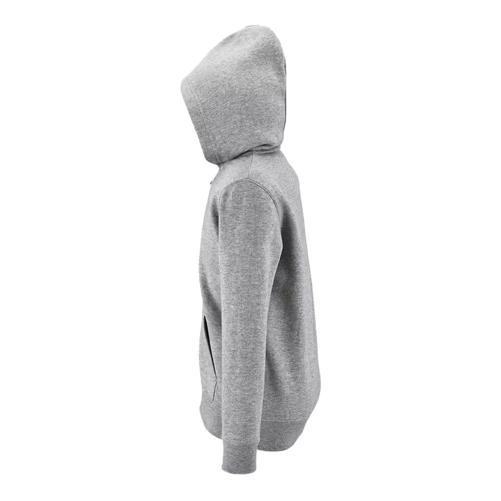 Sudadera con Cremallera Stone para Niños/Niñas Gris Jaspeado 3/4