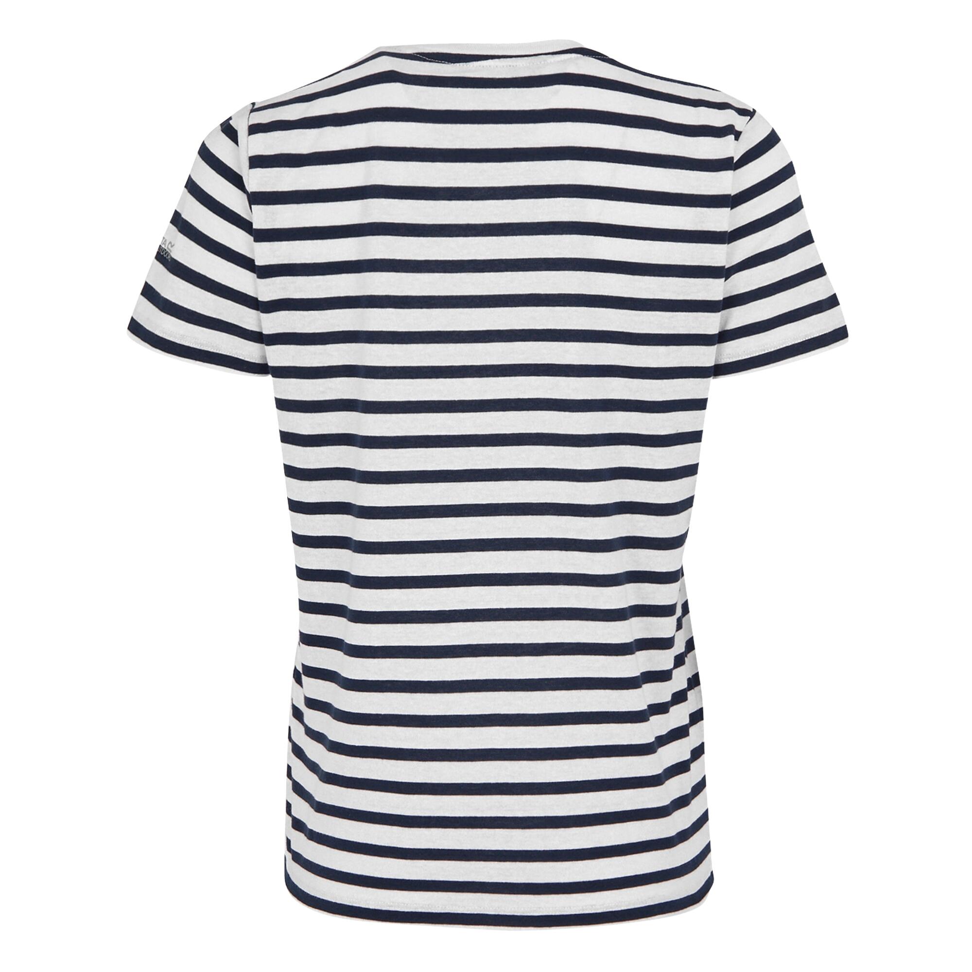 Tshirt Motif/style Rayé BAYLETTA Femme (Blanc / Bleu Marine) 2/4