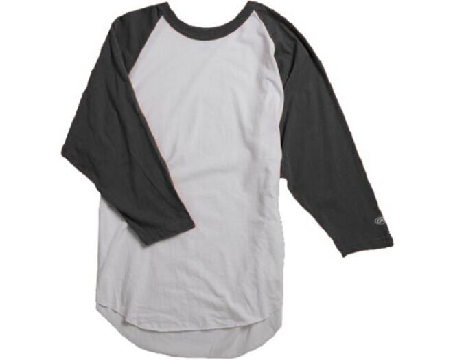 Rawlings MTT3000 3/4 Sleeve Crew Neck Shirt XL Black Baseball/Softball 1/1