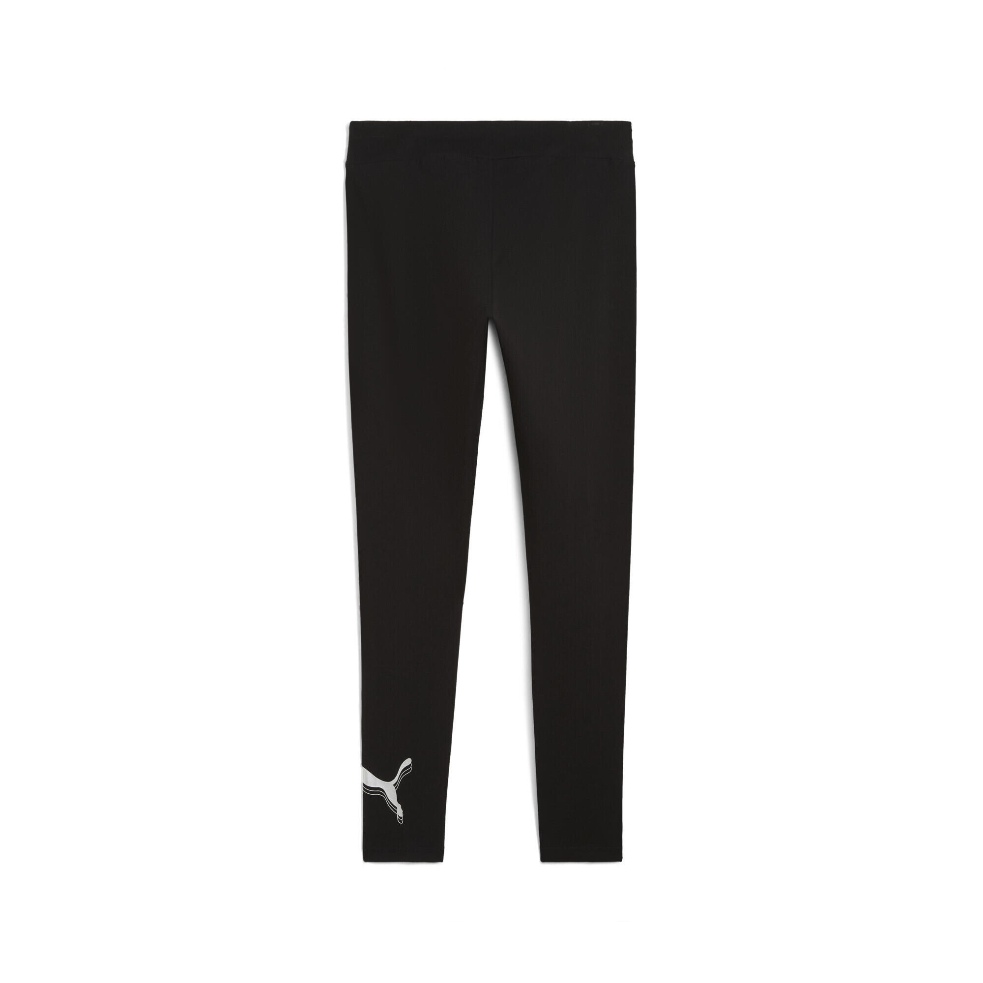 Leggings ESS METALLIC da donna PUMA Black Metallic Silver 6/7