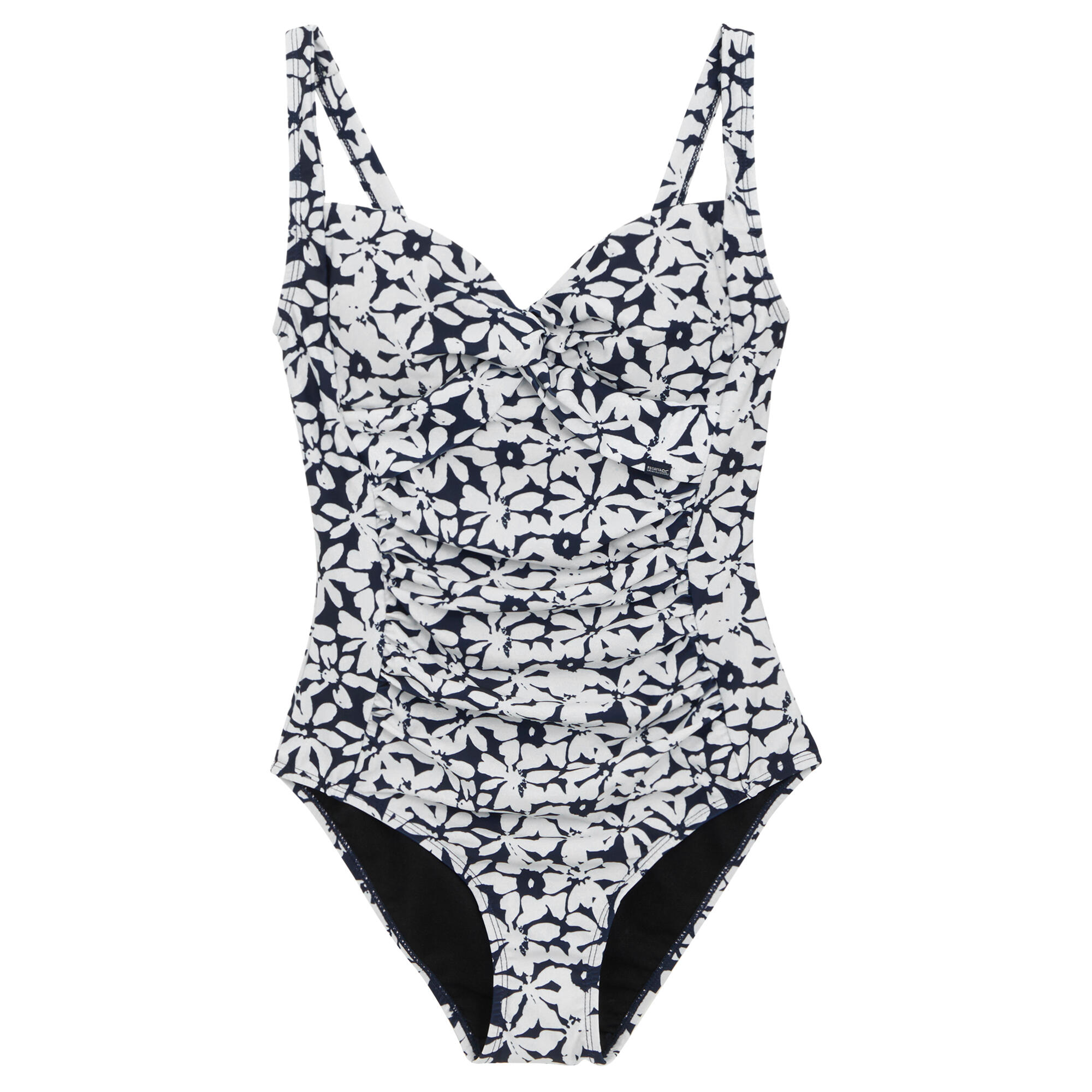 REGATTA Womens/Ladies Sakari Large Floral Tummy Control One Piece Swimsuit (Navy/White)