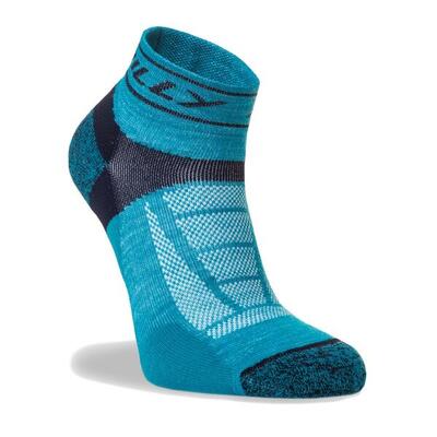 Hilly trail quarter medium - turquoise - standaard sok (l/r) - dames