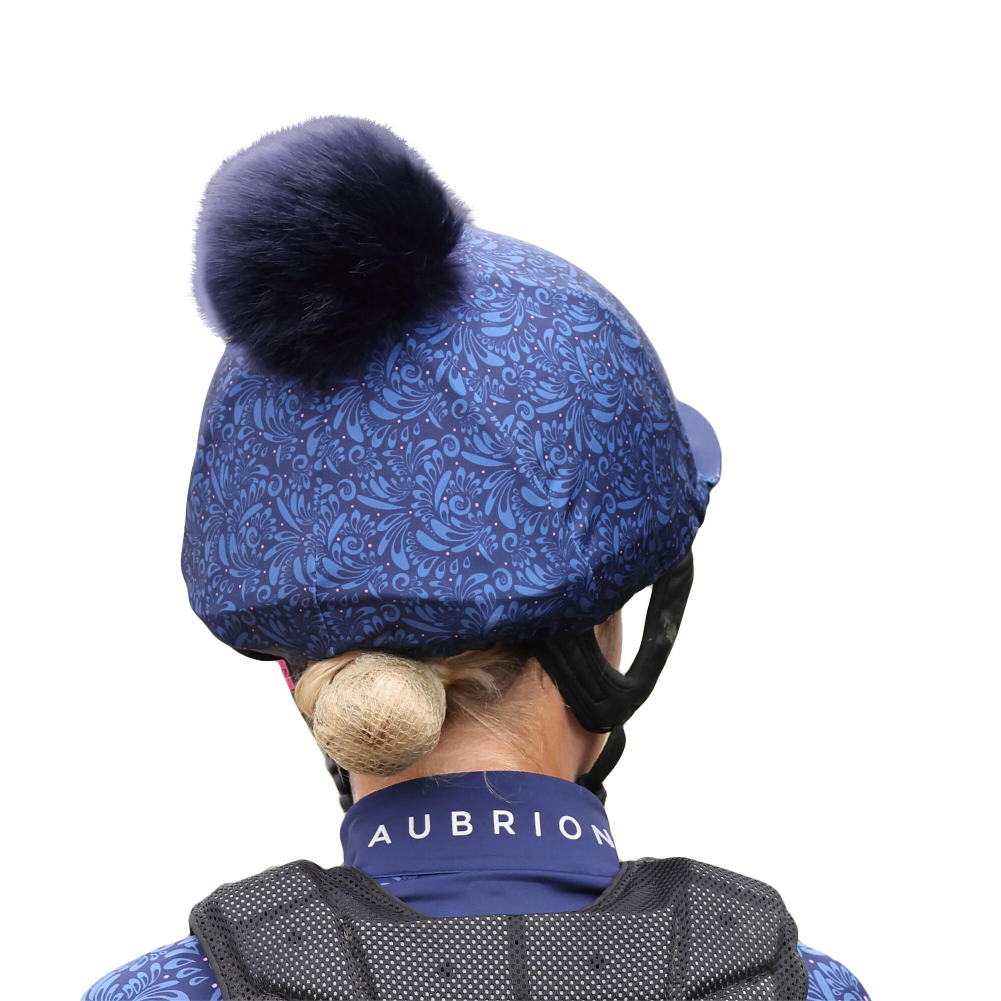 Donna Paisley Copri Cappello Aubrion Hyde Park Blu Navy 2/3