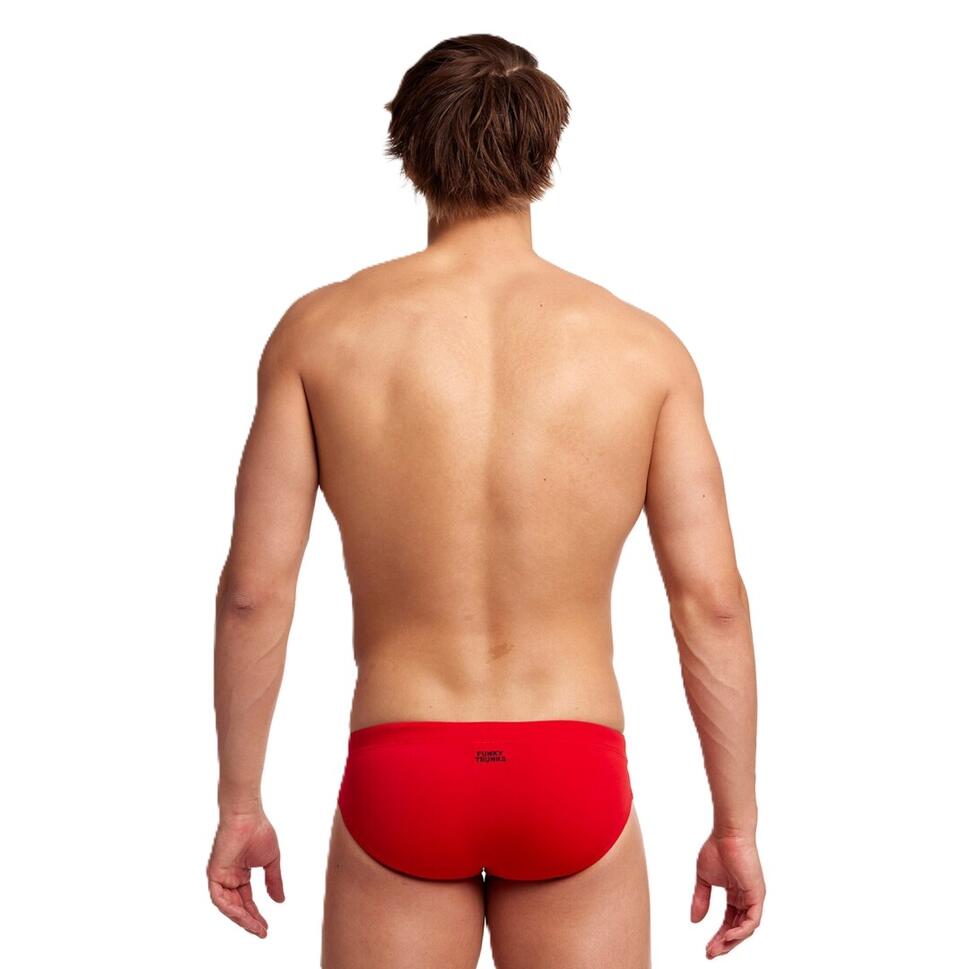 Kąpielówki męskie slipy na basen treningowe Funky Trunks Still Red