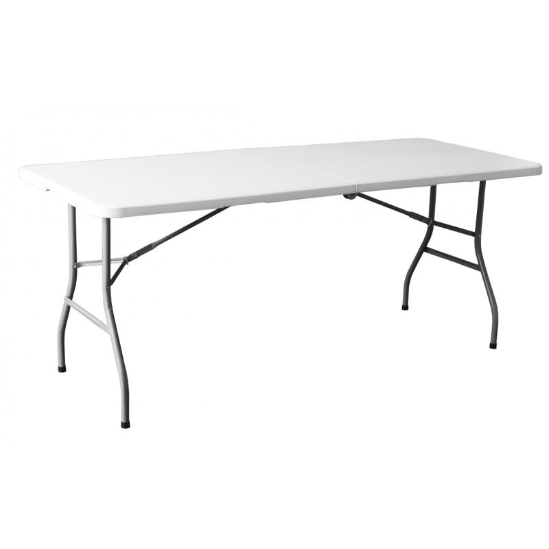 MARBUENO Marbueno Mesa Plegable Resina Acero 6-8 personas 180X74X74 cm Catering 10528