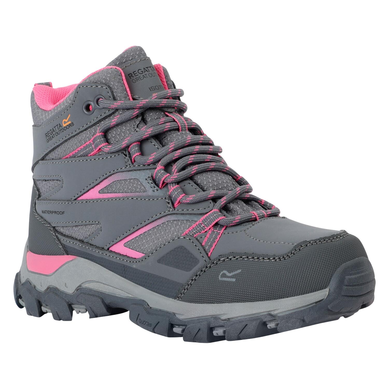 Childrens/Kids Holcombe III Walking Boots (Steel/Tulip) 4/5