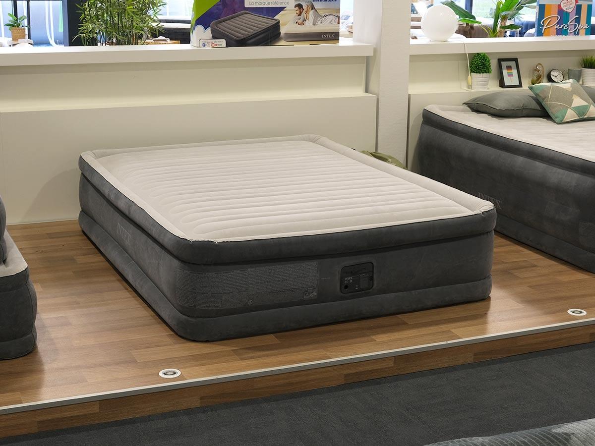 Pack matelas gonflable Comfort Plush Elevated 2 places H. 46 cm  + Drap housse 3/5