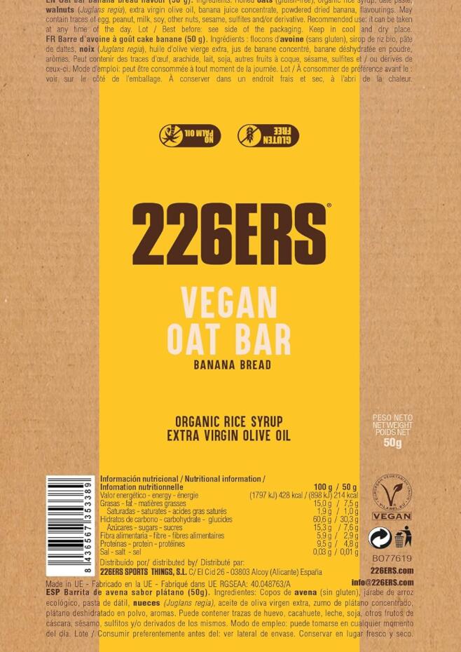 VEGAN OAT BAR 50g BANANA BREAD 5/7