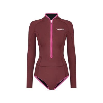 Premium shorty dames wetsuit voor surfen kiten zwemmen snorkelen in yulex - rood