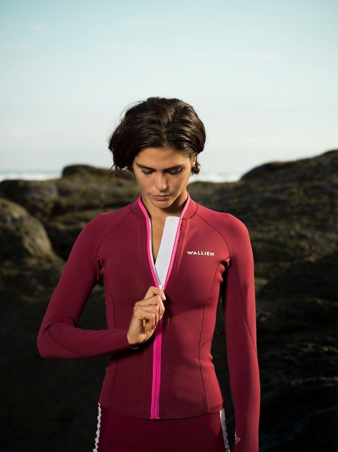 Veste de combinaison premium pour le surf, kite et la natation en Yulex - Rouge 5/7