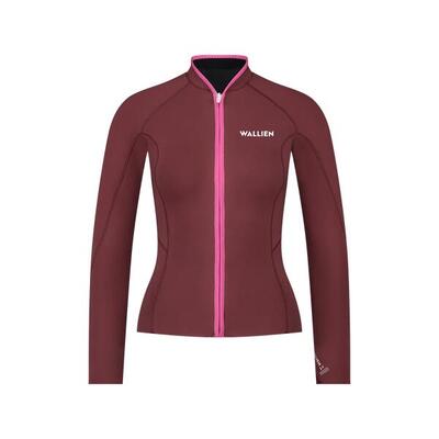 Dames premium wetsuit jack top voor surfen kiten zwemmen in yulex - rood