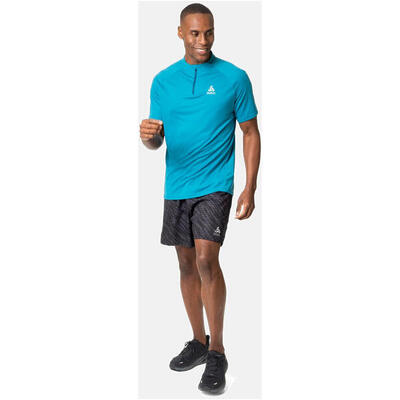 Odlo Herren T-Shirt Crew Neck s/s 1/2-Zip Trail Running Shirt 313802