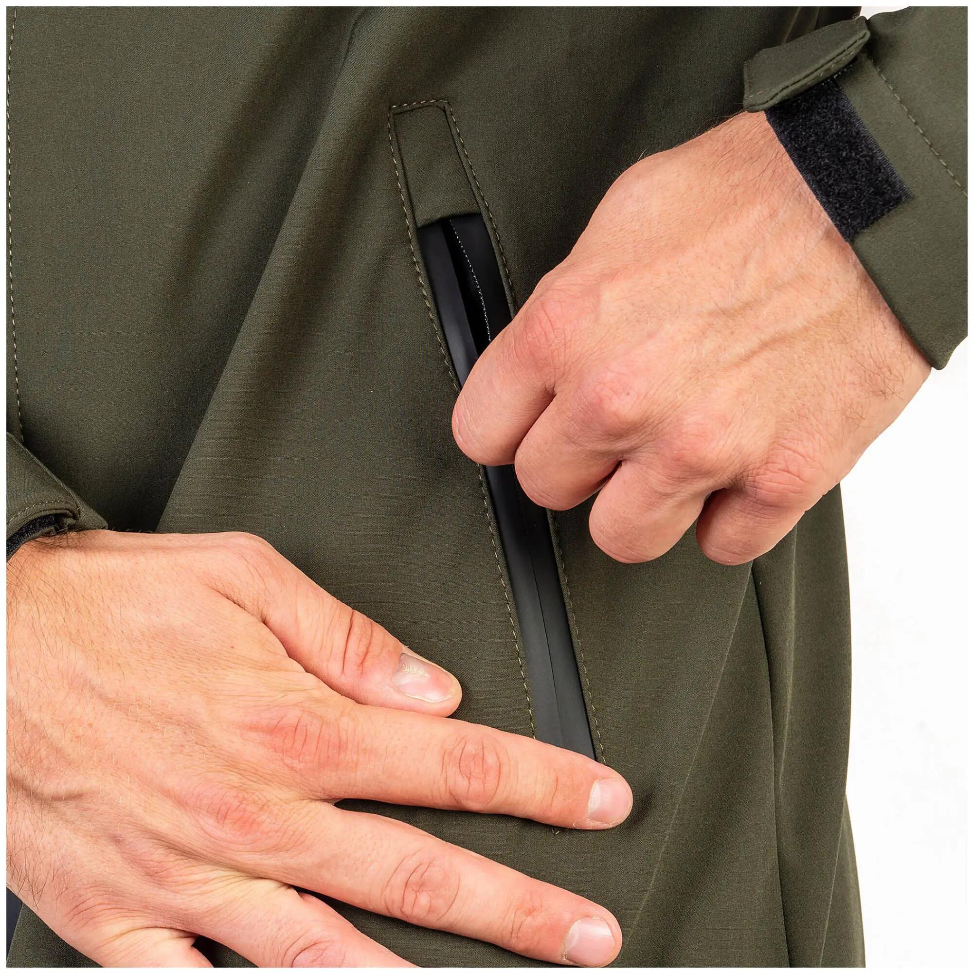 Kurtka Przeciwdeszczowe Wodoodporna Wędkarska Pros 729 Softshell Khaki 5/7