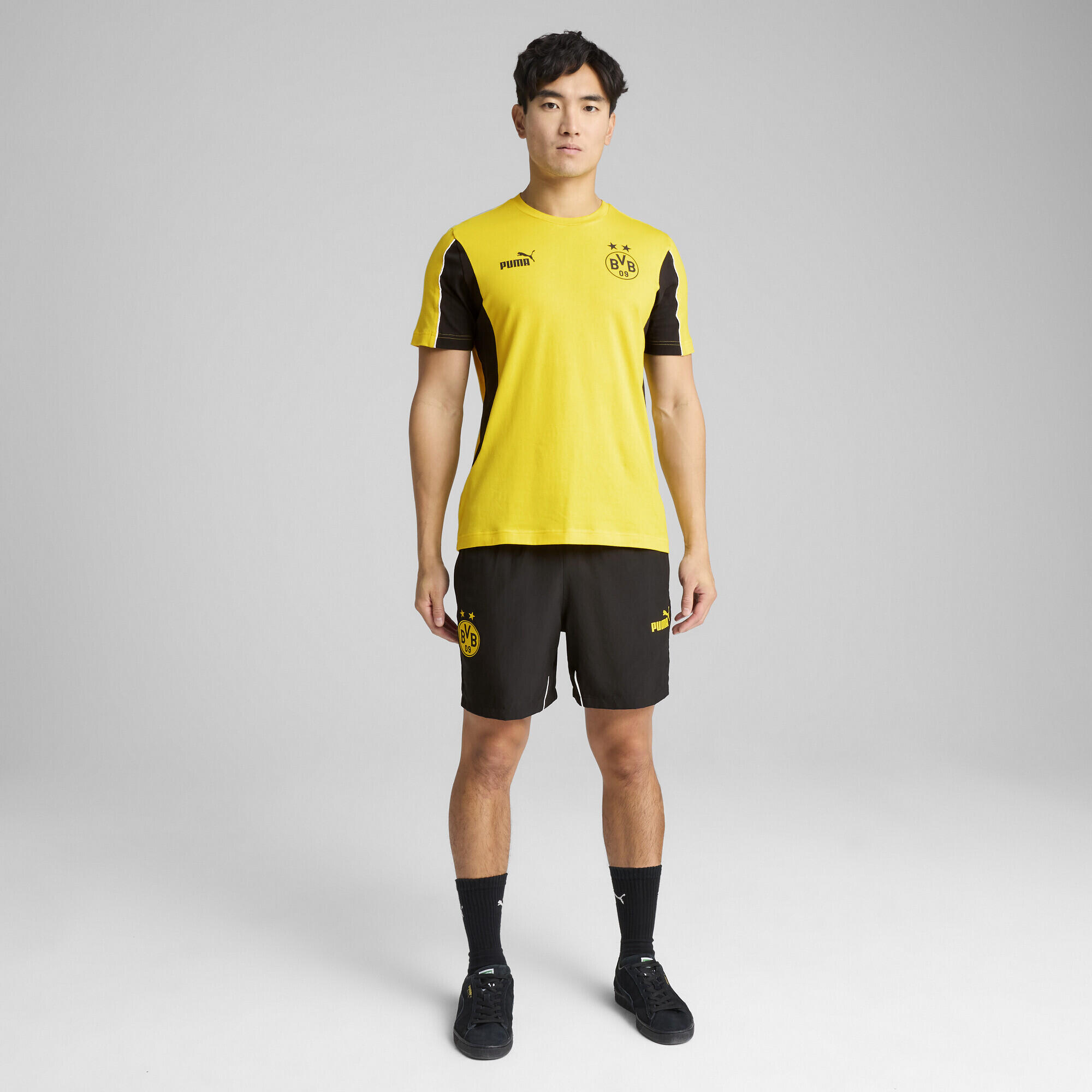 Shorts Borussia Dortmund FtblARCHIVE da uomo PUMA Black Faster Yellow 6/7