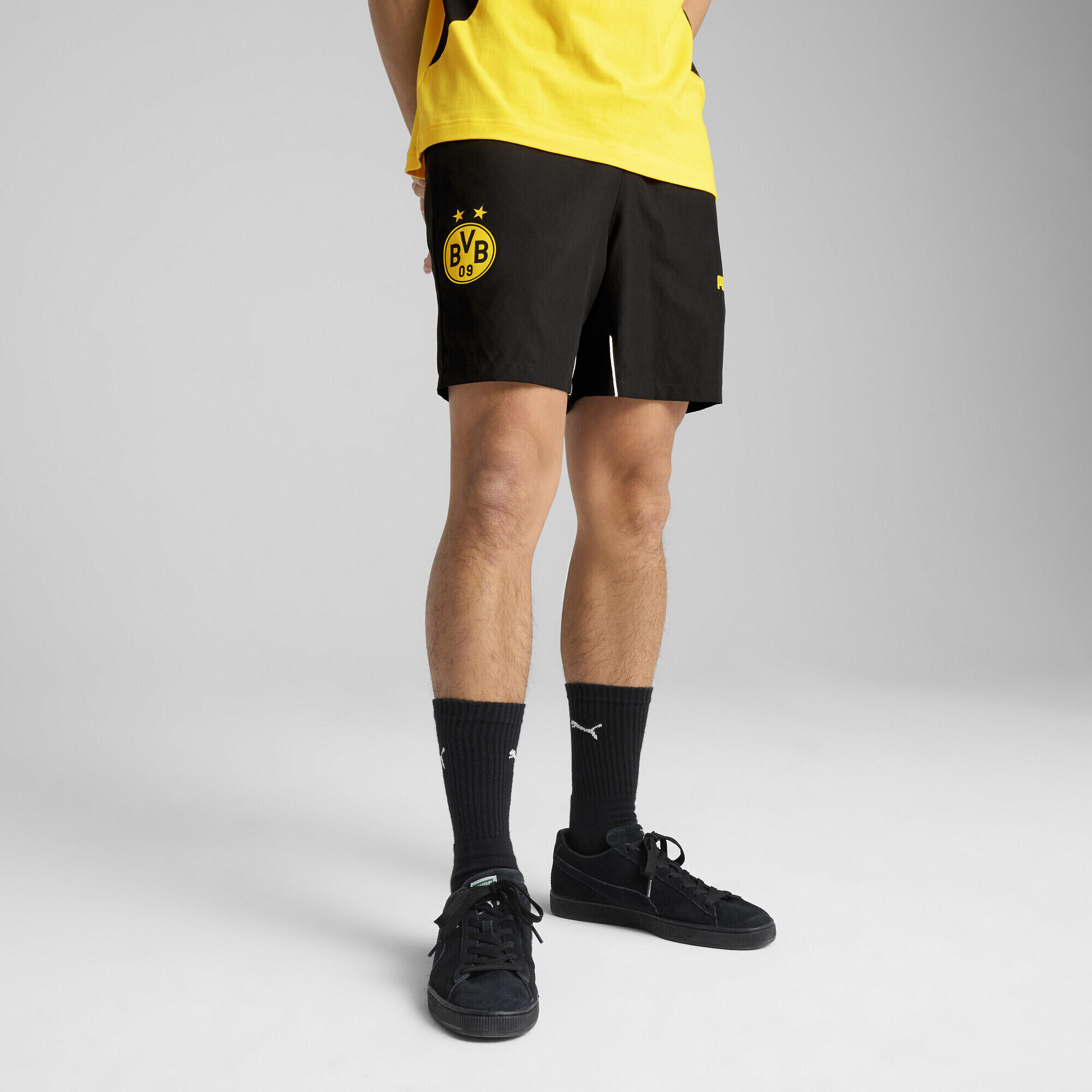 Shorts Borussia Dortmund FtblARCHIVE da uomo PUMA Black Faster Yellow 2/7