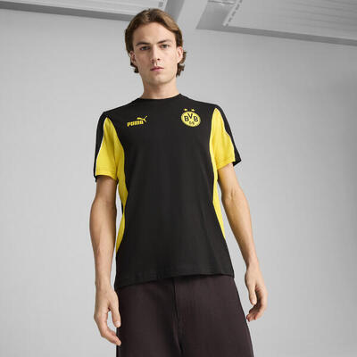 Borussia dortmund ftblarchive t-shirt voor heren puma black faster yellow
