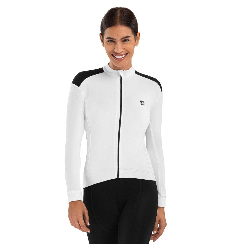 Siroko - Maillot Vélo Thermique Femme Cyclisme Srx M4 Eira Blanc - Maillot Manches Longues - Blanc|noir - 42 M/l - Decathlon