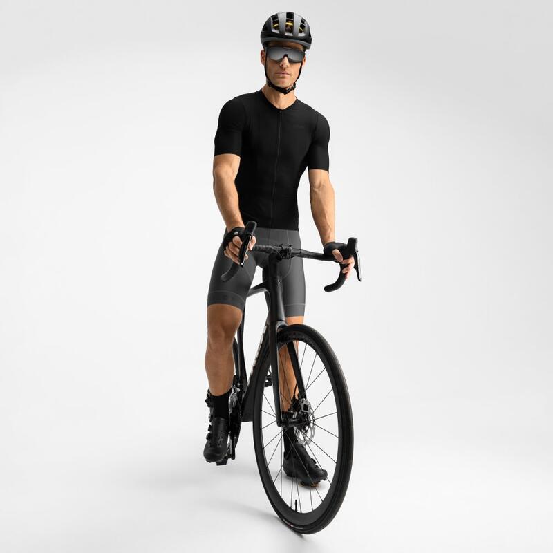 Maillot vélo ultraléger homme Cyclisme SRX HighTech Noir