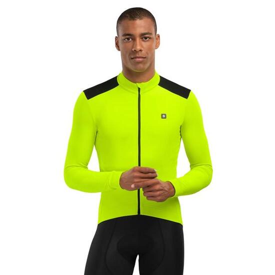 Maillot ciclismo térmico hombre SRX M4 Atlantis Amarillo Neón
