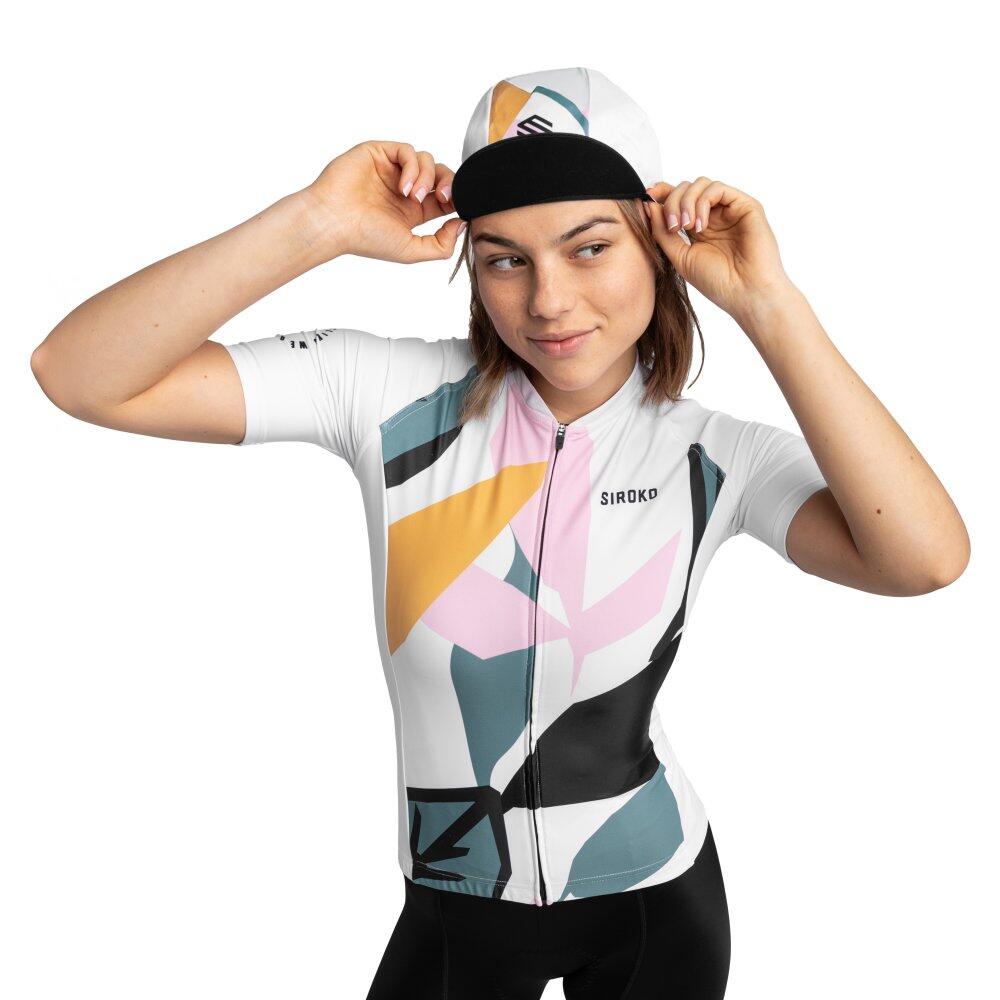 SIROKO Maglia da ciclismo a maniche corte donna M2 Pinerolo Bianco