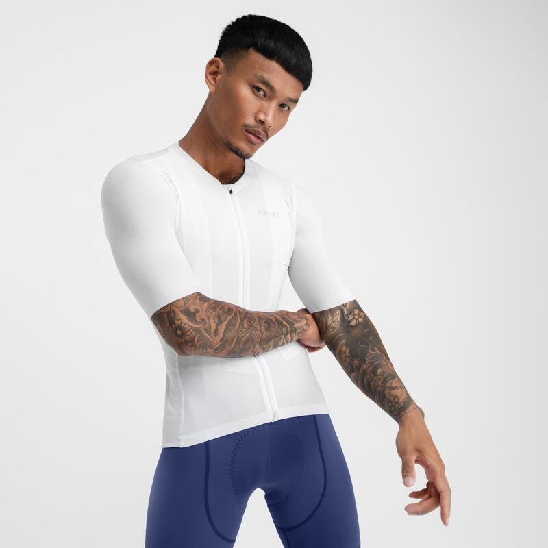 Maillot vélo ultraléger homme Cyclisme SRX Ardiden Blanc