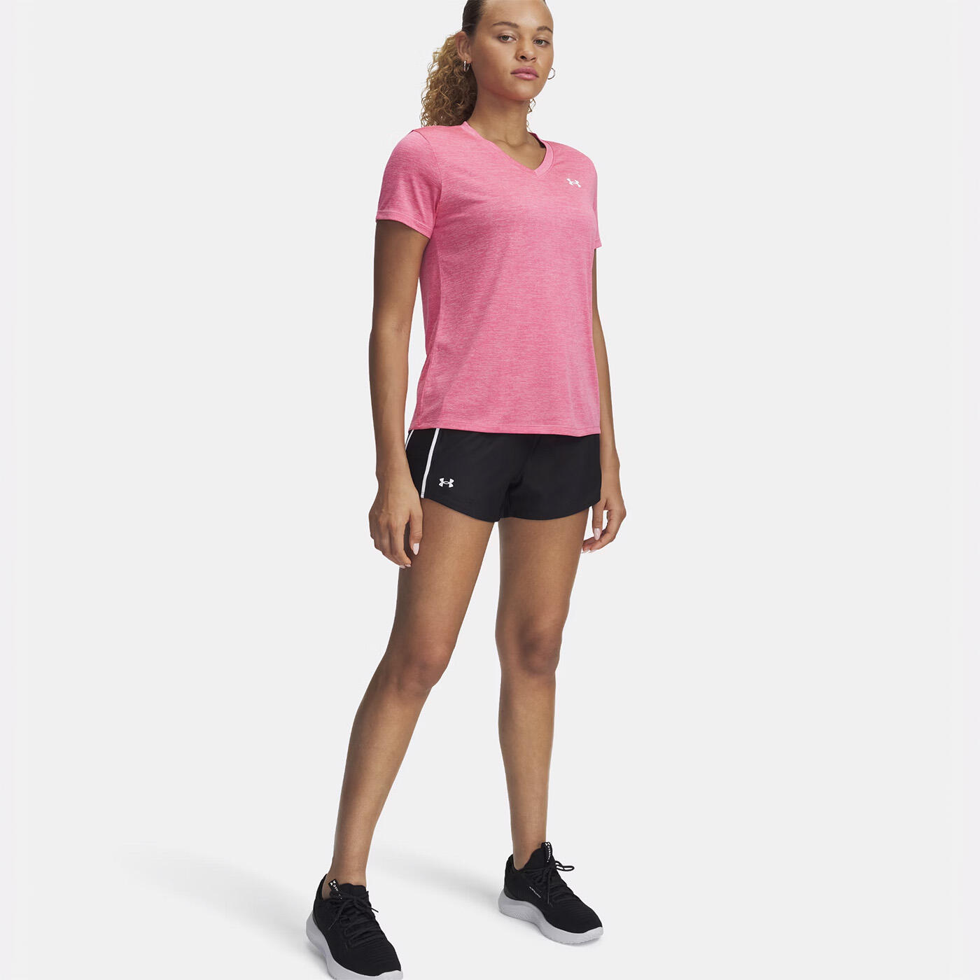 Short UA Tech™ Play Up Noir et blanc pour femme 3/3