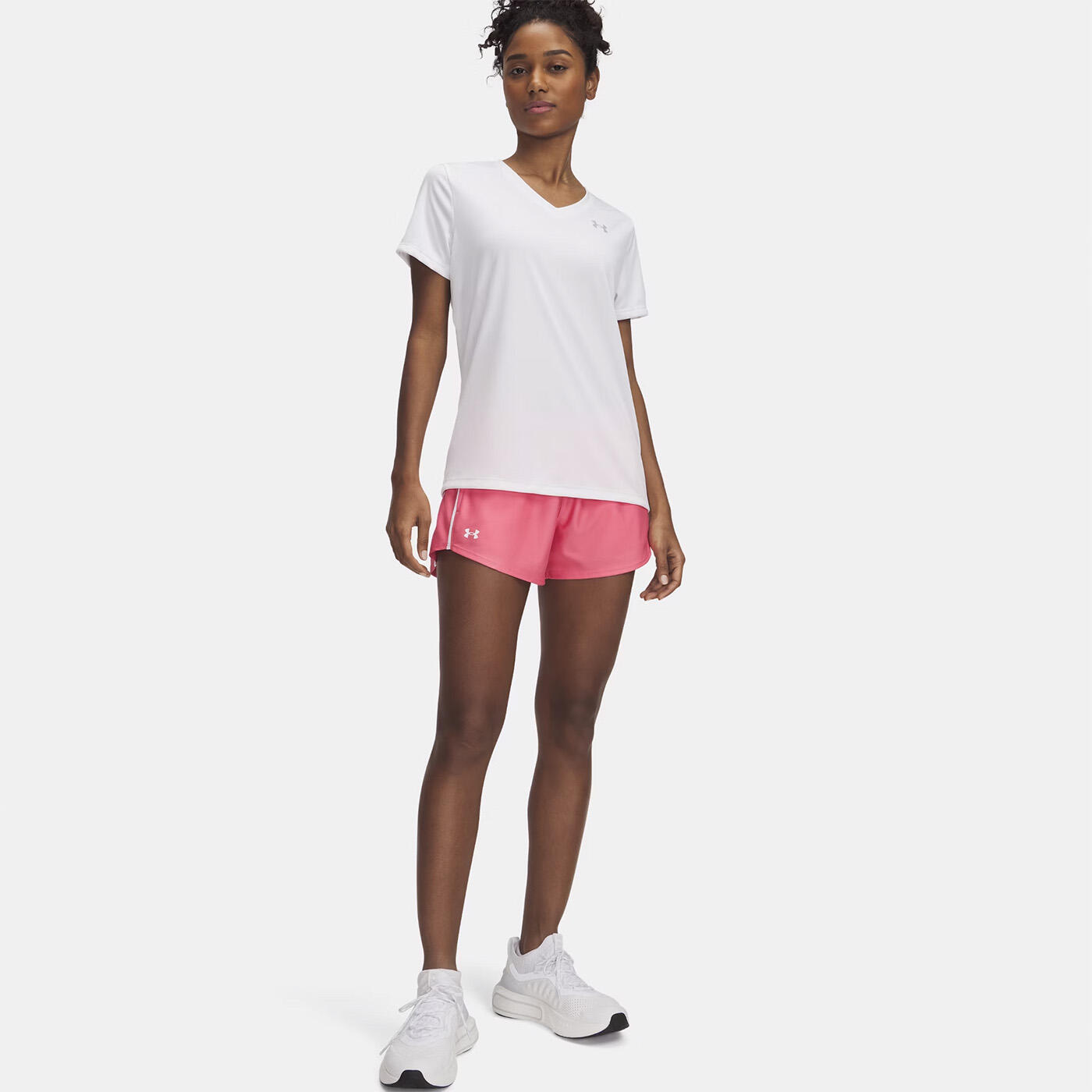 Calção UA Tech™ Play Up Rosa para Mulher 3/3