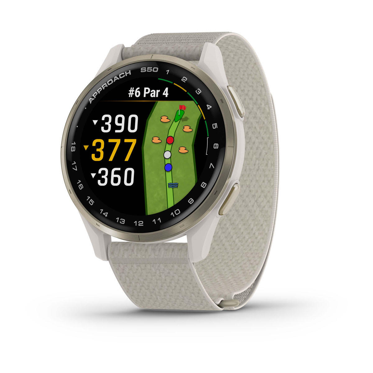 Garmin - Garmin Approach S50, Montre Intelligente Pour Le Golf, Ivoire - Bracelet Gps - Beige - No Size - Decathlon