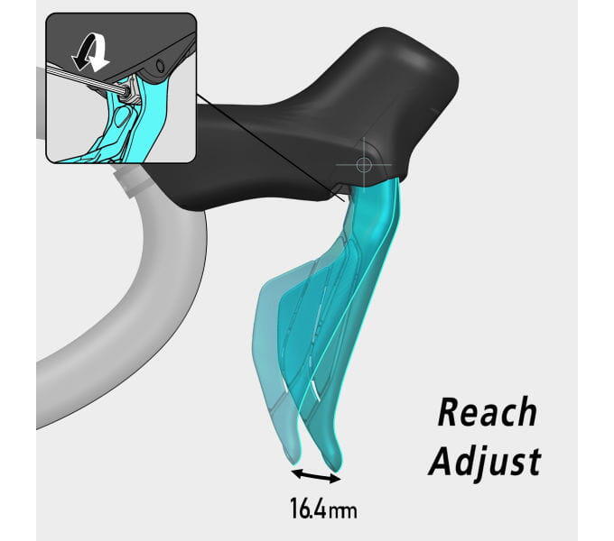 Levier de changement de vitesse/frein ST-R7170, Di2, Wireless, Disc, SHIMANO 105 4/6