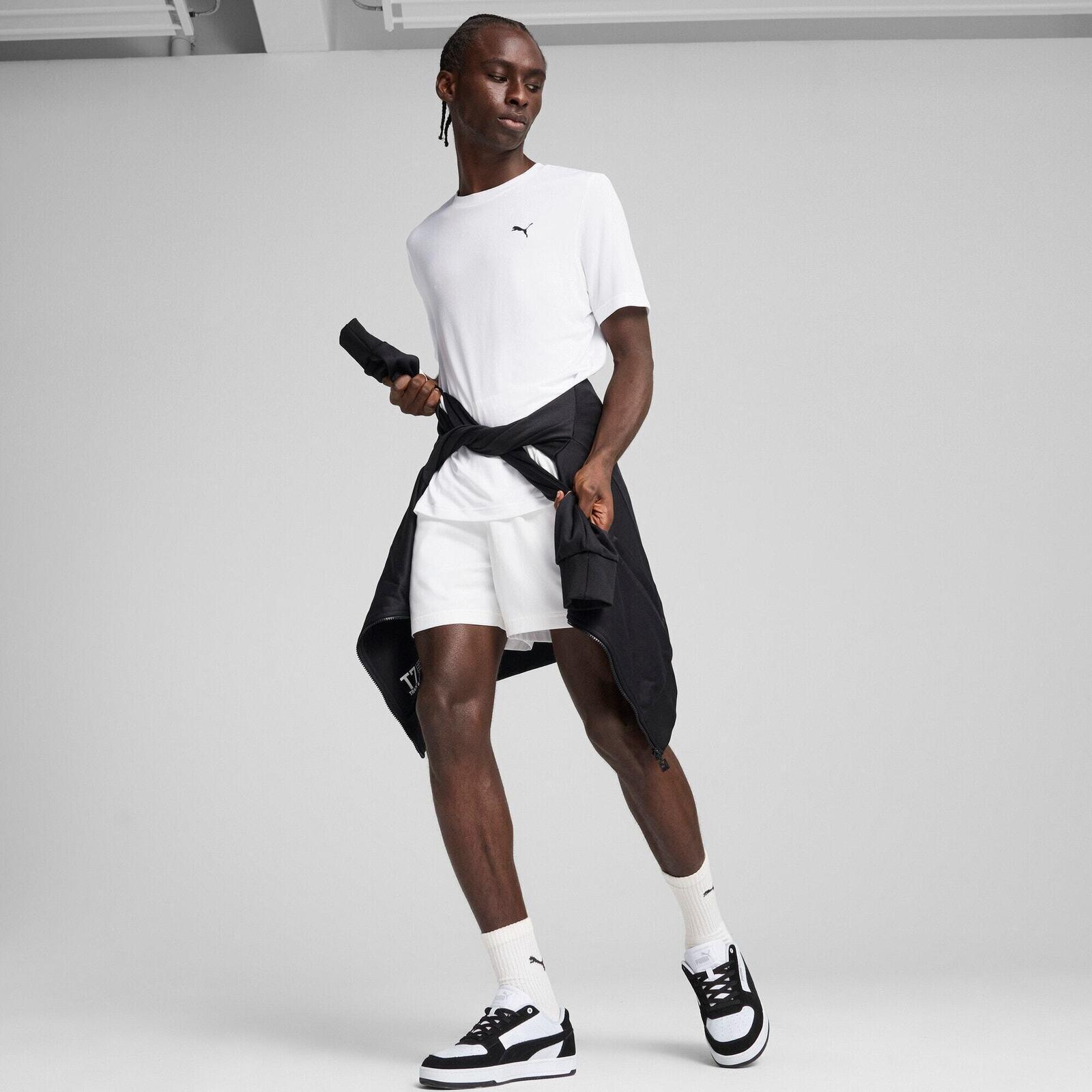 T-shirt Puma Ess Small Logo Poly Tee, Blanc, Hommes 3/5