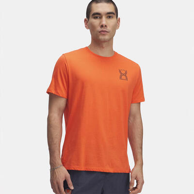Ua run 96 oranje t-shirt met korte mouwen voor heren
