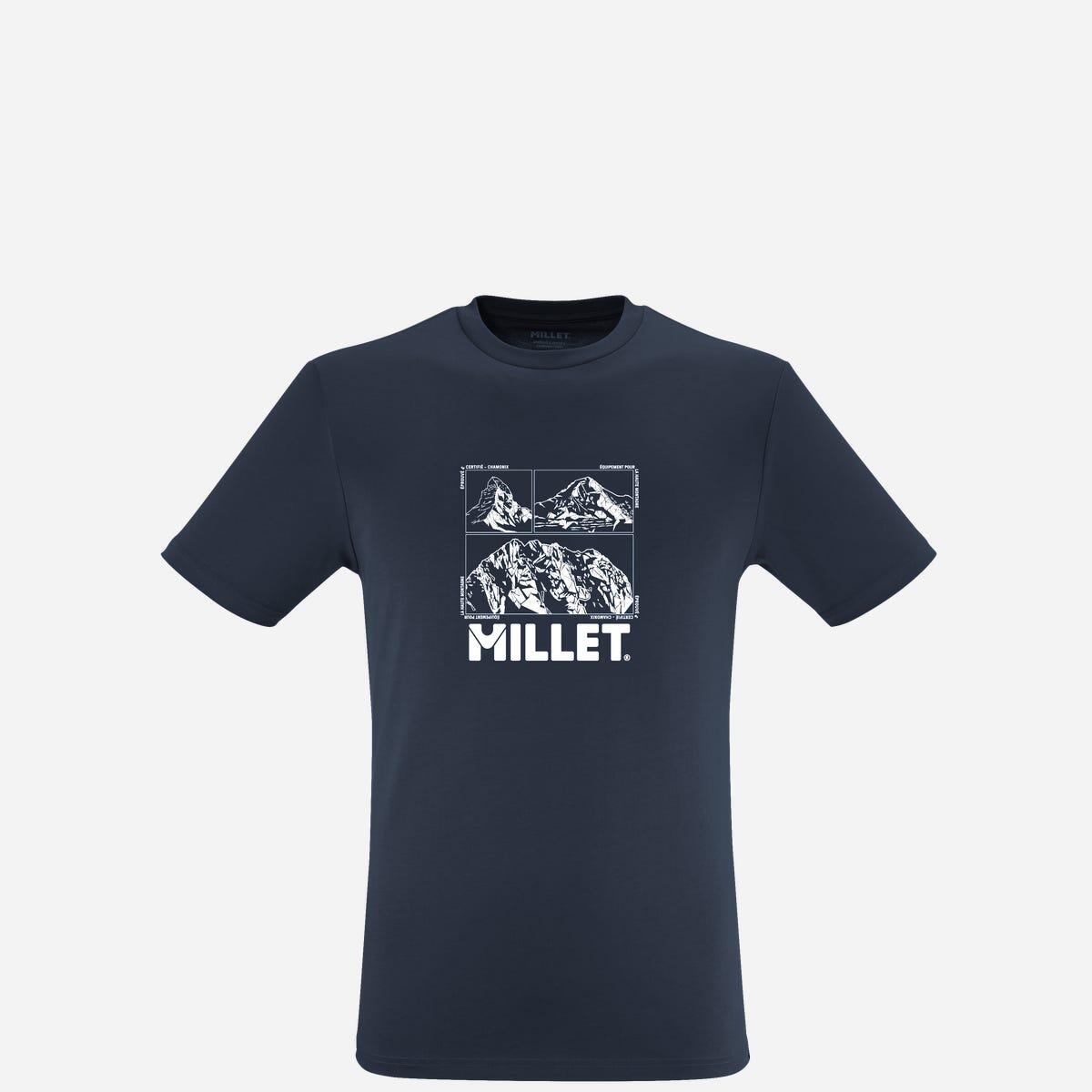 Millet - T-shirt Escalade Homme Chamonix Logo - Polaire - Bleu - 40 M - Decathlon