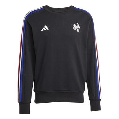 Ronde hals sweatshirt met 3 strepen xv van frankrijk essentials zwart
