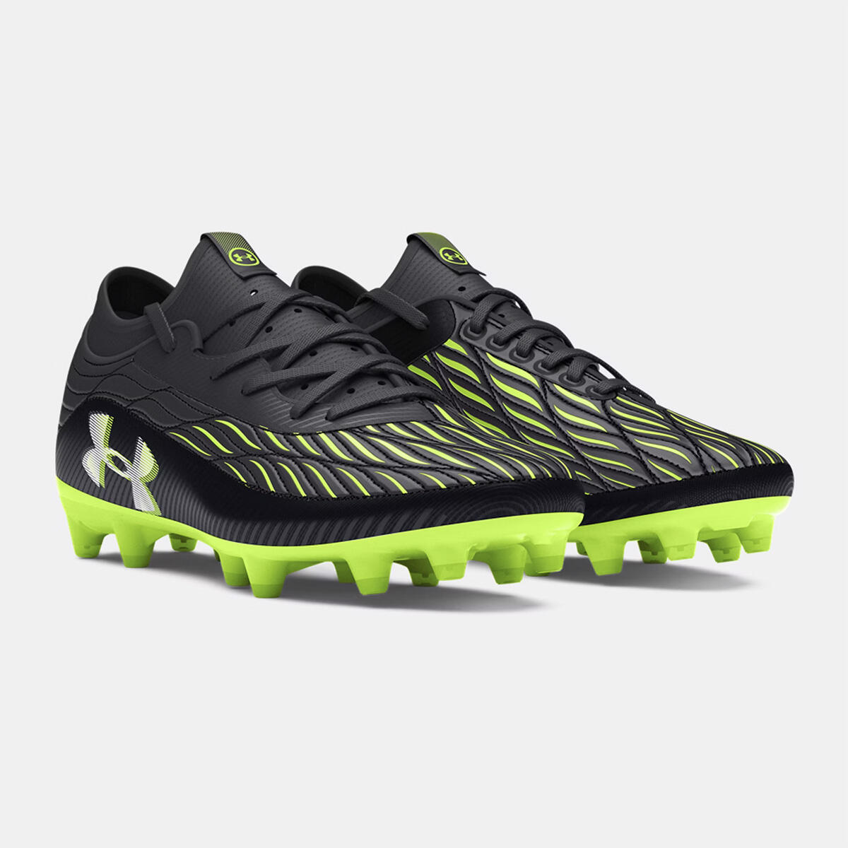 Botas de fútbol UA Magnetico Select 4 Fg Negro y verde 5/5