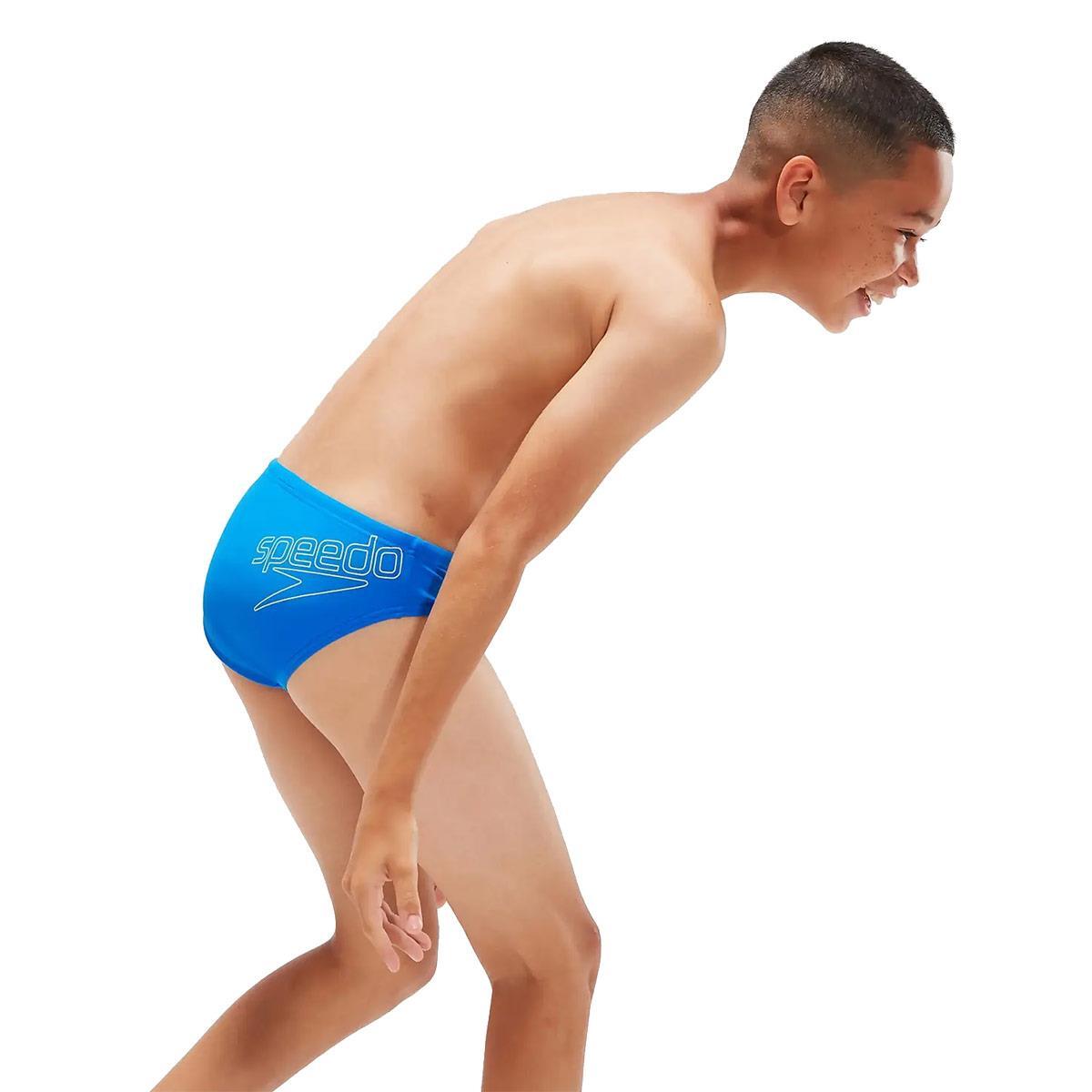 Slip Speedo Boys 6,5 cm Logo - Blu 4/5
