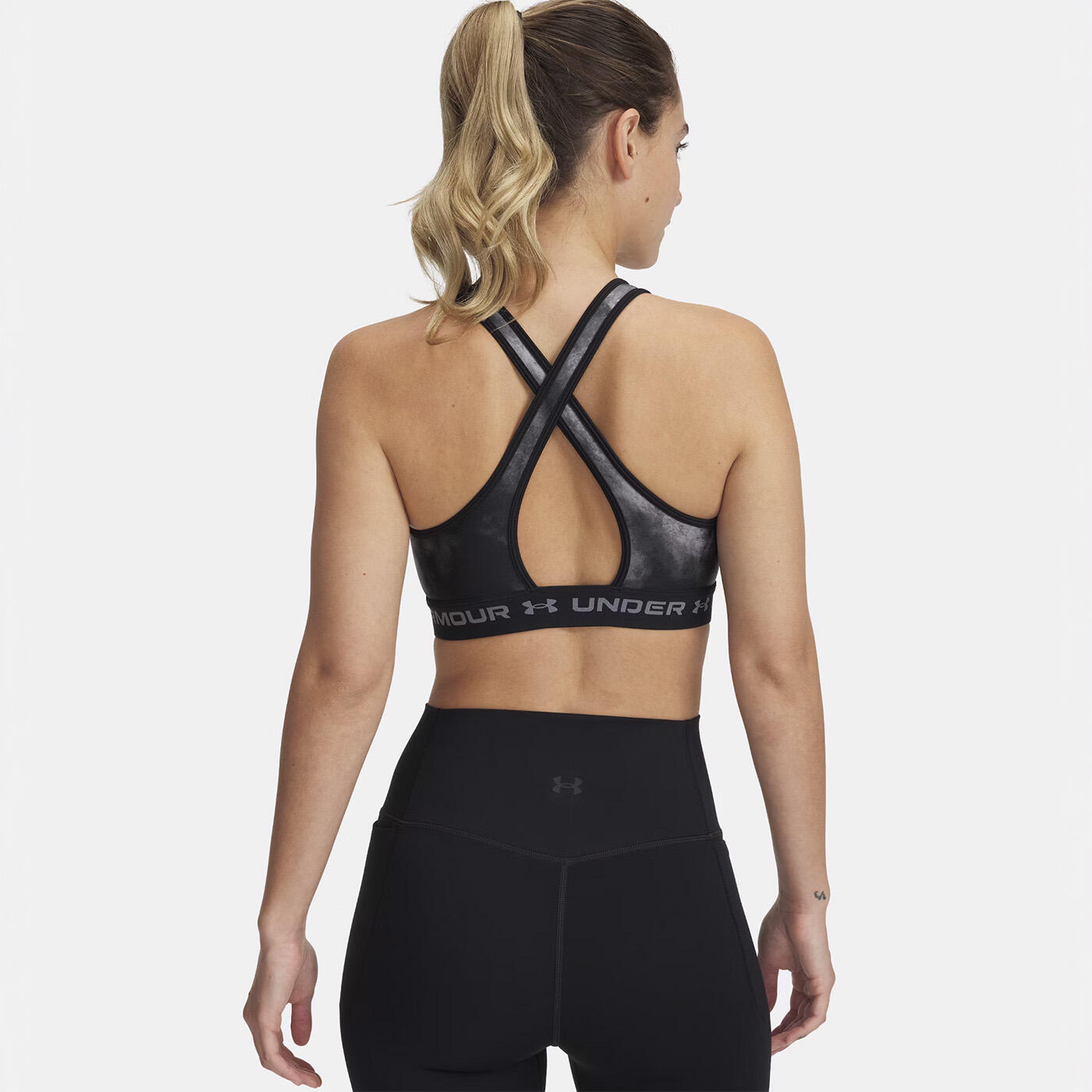 Damski Top Biustonosz Sportowy Under Armour Crossback Mid Print 4/4
