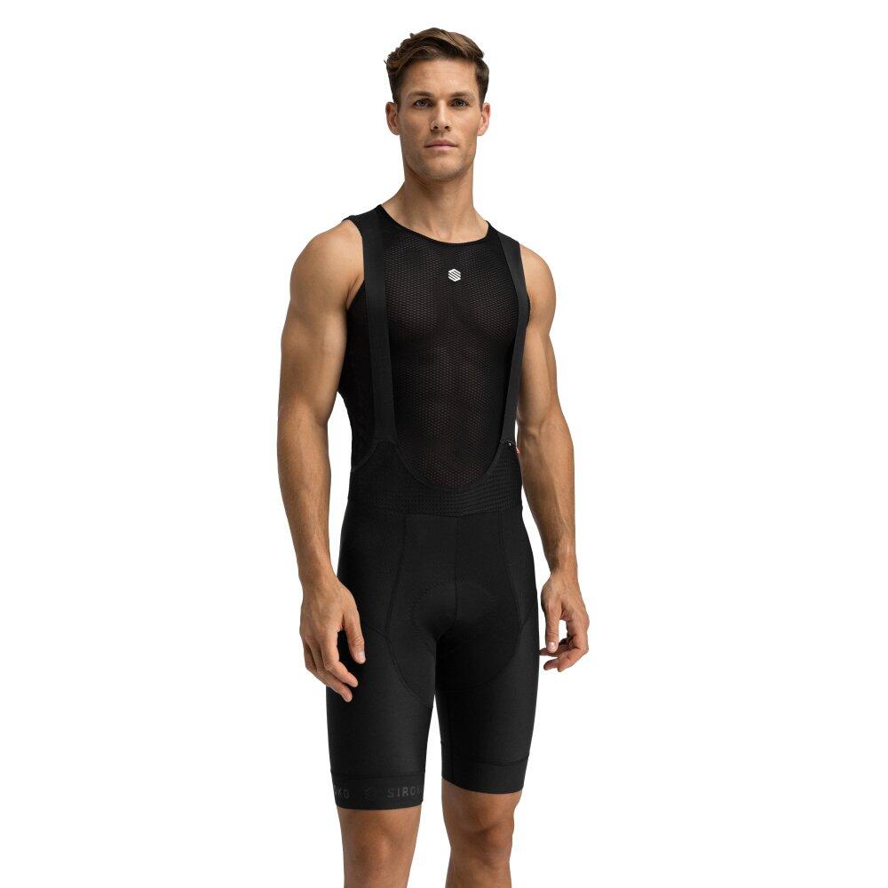 Calções ciclismo com alças para homem srx elite preto