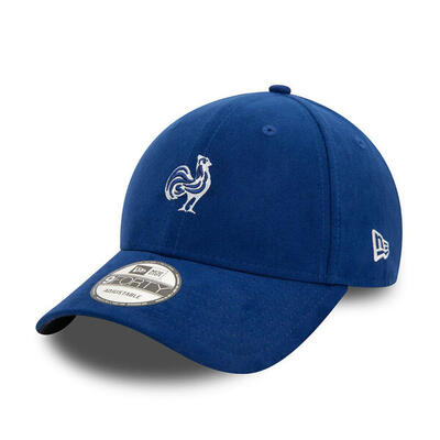 New era & france rugby 9forty fluwelen pet blauw