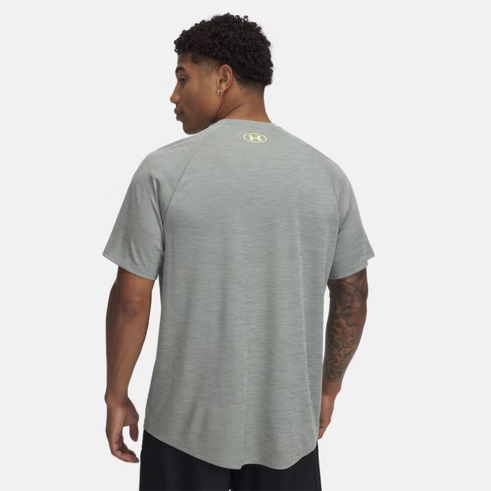 Under Armour Heren Ua Tech™ Textured T-shirt Met Korte Mouwen - Groen Silica 2/2
