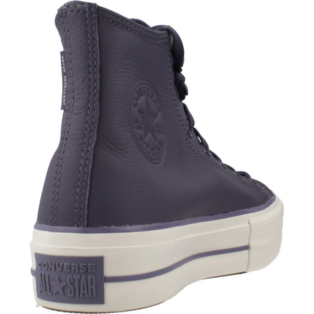 Baskets Converse Modèle Chuck Taylor All Star Lift Hi Shadow Couleur Violet 3/5