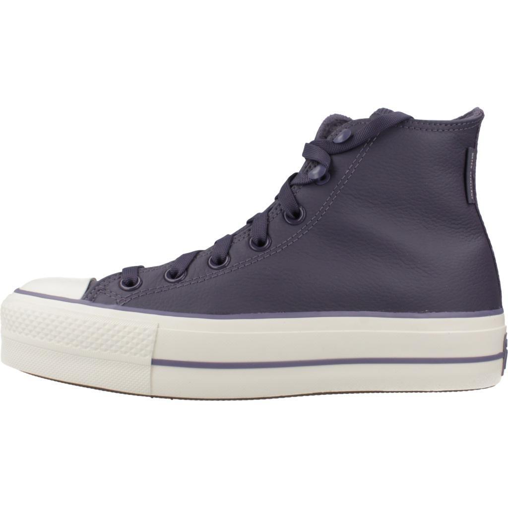 Baskets Converse Modèle Chuck Taylor All Star Lift Hi Shadow Couleur Violet 2/5