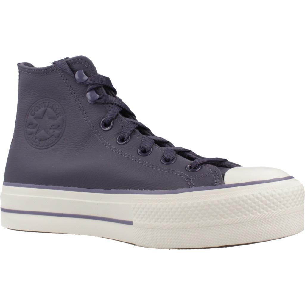 Baskets Converse Modèle Chuck Taylor All Star Lift Hi Shadow Couleur Violet 5/5