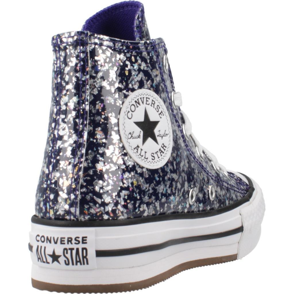 Ténis Converse Modelo Chuck Taylor All Star Eva Lift Hi Cor Azul 3/5