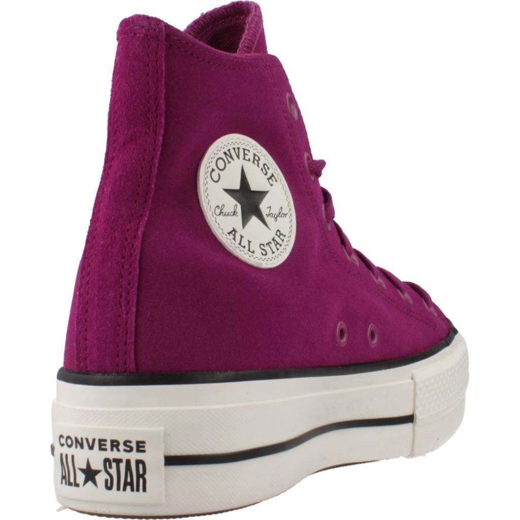 Ténis Converse Modelo Chuck Taylor All Star Lift Hi Cor Violeta 3/5