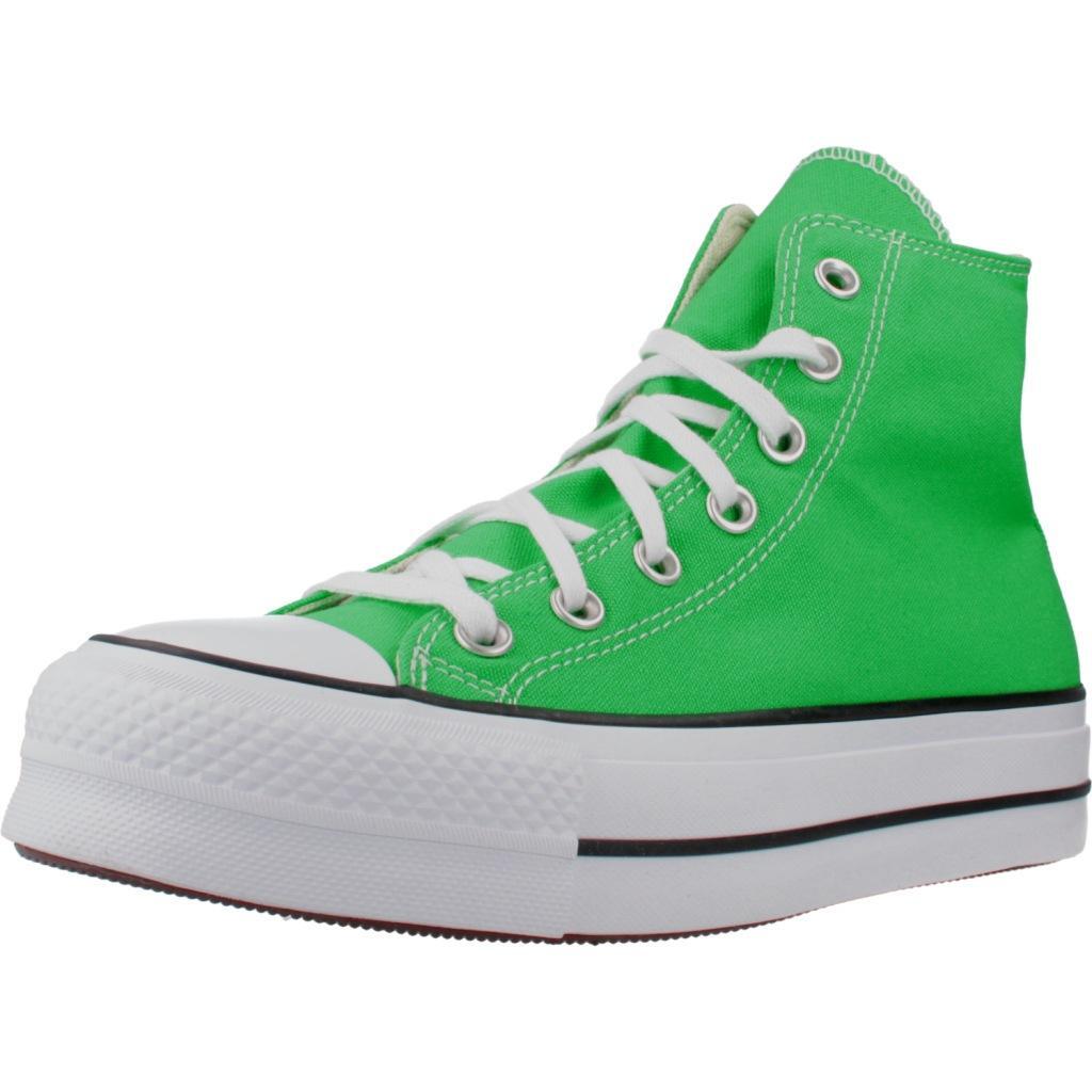 Scarpe Da Ginnastica Converse Modello Chuck Taylor All Star Lift Hi Colore Verde 1/5